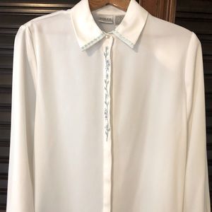 Koret Long Sleeve Embroidered Blouse